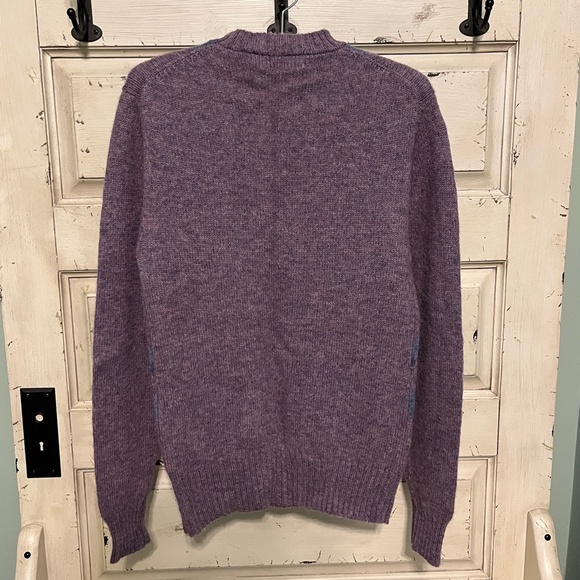 Blake & Manley Men's Plum & Blue Wool Blend Pullover Sweater Size S - Picture 3 of 8